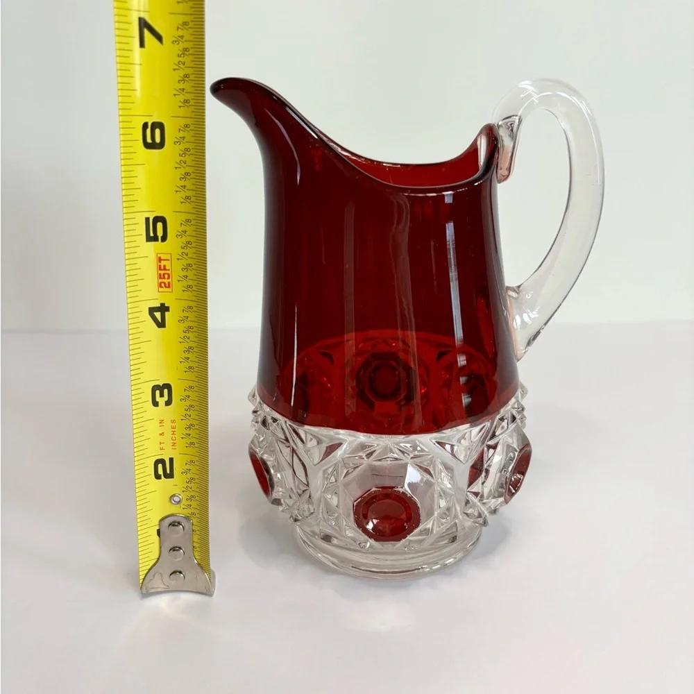 Antique EAPG Ruby Flash Glass Pitcher